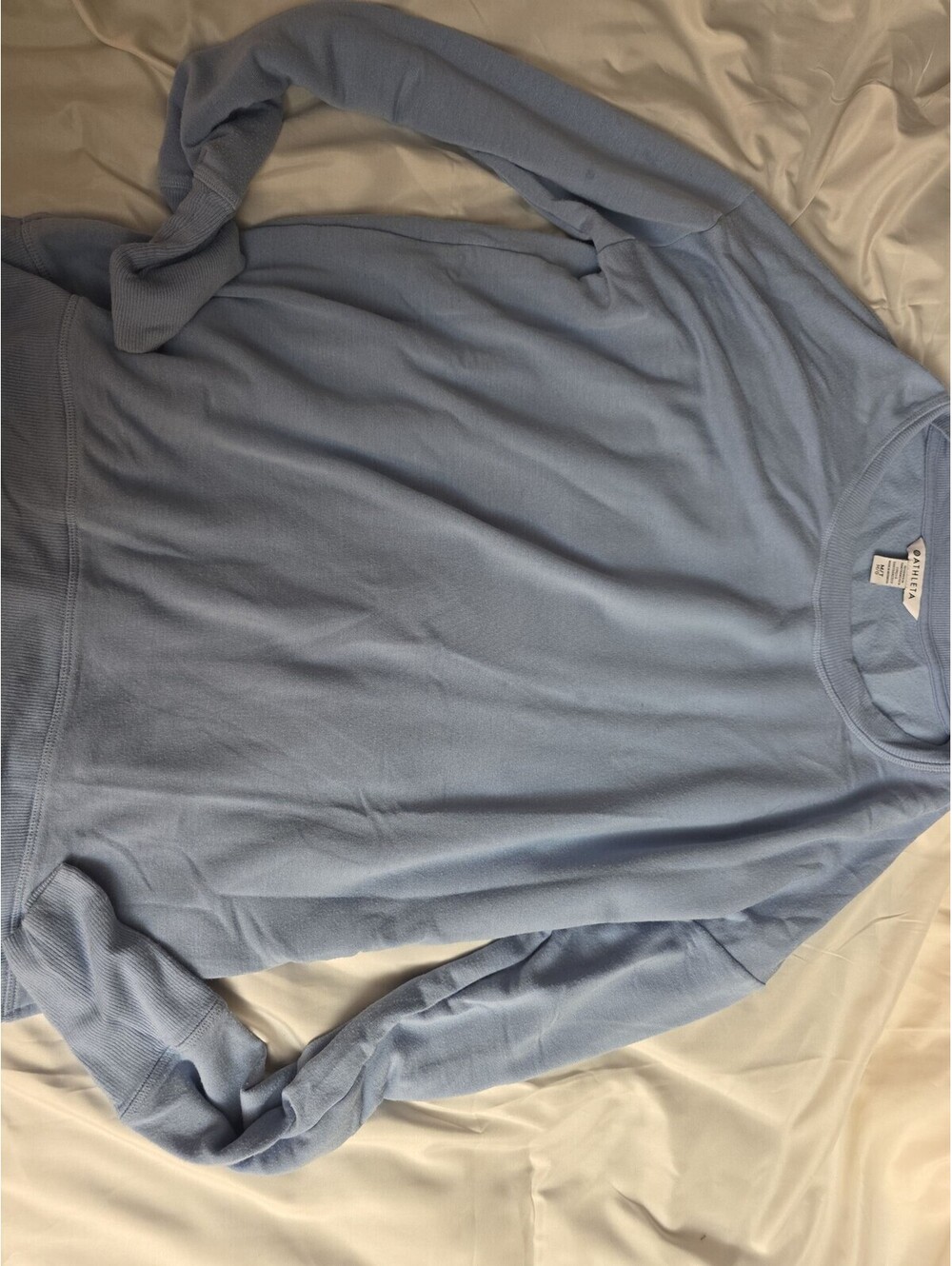 Athleta Women's Light Blue Crewneck Long Sleeve Sweatshirt Pullover